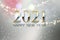 A beautiful New Year greeting banner with a blurred background, a golden inscription 2021 of the happy new year. Glowing