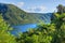 Beautiful New Zealand lake surrounded by native forest