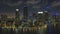Beautiful night aerial Brickell Miami 4k 24p