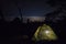 A beautiful night city view from campsite 7 mount Raung. Raung is the most challenging of all Javaâ€™s mountain trails, also is