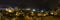 Beautiful night HDR panorama of a popular vacation destination, the Budva city, Montenegro