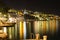 Beautiful night landscape of Neum city, popular resort in Bosnia and Herzegovina