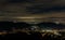 Beautiful night sky, cityscape view Baden-Baden