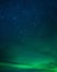 Beautiful night sky filled with a magical display of the aurora borealis