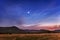 Beautiful night sky with stars and clouds