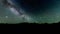 Beautiful night starry sky landscape silhouette of mountains