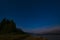 Beautiful night time mountain lake Starscape