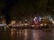 Beautiful night view of busy square Place de l\\\'Horloge in the historic center of Avignon, Provence, France.