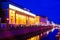 Beautiful night view of Griboyedov Canal near