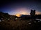 Beautiful night view with stars from the Altavista Refuge, Teide Volcano, Tenerife, Spain