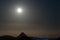 Beautiful Nightscape with the Full Moon, Mazzarino, Caltanissetta, Sicily, Italy, Europe