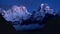 Beautiful nightscape of the Himalaya Mountains on the Kangchenjunga trek, Nepal