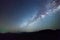 Beautiful nightscape with Starry night and Milky Way Galaxy rising in Kudat Sabah North Borneo.