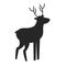 Beautiful noble proud sika deer are ruminant mammal in family Cervidae. Side view. EPS