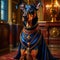 Beautiful noble purebred dog posing in a vintage interior