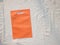 Beautiful non woven eco friendly orange shopping bag on white