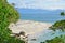 Beautiful Nudey Beach with spectacular stretch of pristine white coral sand taken from the walking track on Fitzroy Island