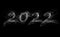 Beautiful numbers 2022 smoke on a black background