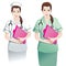 Beautiful Nurse with clipboard vector