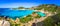 Beautiful ocean coastline beach panorama in Maddalena islands, I