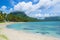 Beautiful ocean landscape, bay in a tropical Mauritius island, La Gaulette, Africa