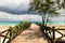 Beautiful ocean landscape on island prison, Zanzibar, Tanzania