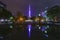 The beautiful Odori Park with TV Tower at night