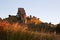 Beautiful old castle ruin on Autumn morning