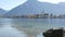 Beautiful old church in vibrant place on the background of the Bavarian Alps on the shore of Lake Tegernsee