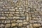 Beautiful old cobblestones - detail view and background, street in Berat Old Town, Albania