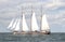 Beautiful old Dutch boat with passengers