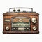 beautiful Old-fashioned radio clipart illustration
