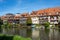 The beautiful old fishermen houses at the river Regnitz