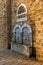 Beautiful old fountain in Jaffa with hebrew inscription