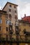 Beautiful old and historic building with hand forged balconies in Verona, Italy