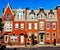 Beautiful old homes on Gallery Row in Lancaster City, PA.