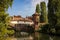 Beautiful old houses and bridges over the canals in Nuremberg, Bavaria, Germany