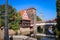 Beautiful old houses and bridges over the canals in Nuremberg, Bavaria, Germany