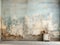 Beautiful old loft, close up of the wall, light blue, vintage wall, antique