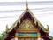 Beautiful old roof is texture colors Gold,Designed by Thai people,Temple name is Wat kaew at Bangkok Thailand