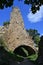 The beautiful old ruins of the Templstejn castle on the hill with the Jihlava river valley. South Moravia - Czech Republic