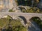 The beautiful old stone bridge known as Kokkoris or Noutsios bridge, near Ioannina town, Epirus Greece