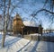 Beautiful old Swedish wood church