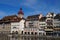 Beautiful old town in spring,Luzern