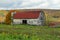 Beautiful old weathered barn on an upstate New York hillside in Autumn