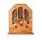 Beautiful old wooden radio