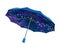 Beautiful Opened Umbrella Of Navy Blue Color Vector Illustration