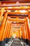 Beautiful orange color temple at Kyoto, Japan