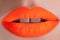 Beautiful orange lips