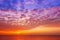 Beautiful, orange-pink sunset over the sea. Background image